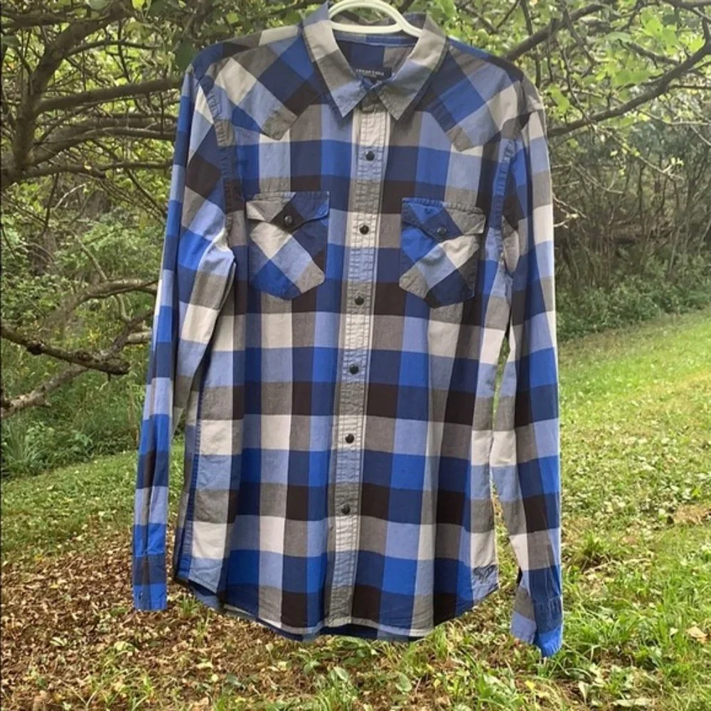 B2G1 American Eagle Men’s VTG Fit - Super Blue Hue - LG - EUC! - Picture 1 of 7